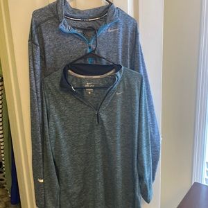 2 Nike Element Dri Fit Running Jackets. Large